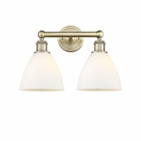 Bristol Glass 2 Light Vanity Light 16.5 Inch Wide by Innovations - 616-2W-BG