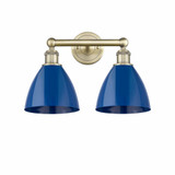 Plymouth Dome 2 Light Vanity Light 16.5 Inch Wide by Innovations - 616-2W-PD