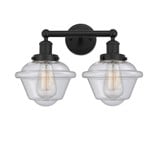 Oxford 2 Light Industrial Vanity Light 15.5 Inch Wide by Innovations - 616-2W-G53
