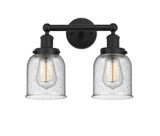 Bell 2 Light Mercury Glass Vanity Light 15.5 Inch Wide by Innovations - 616-2W-G54