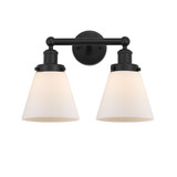 Cone 2 Light Plated Smoke Vanity Light by Innovations - 616-2W-G6