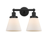 Cone 2 Light Plated Smoke Vanity Light by Innovations - 616-2W-G6