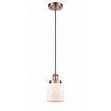Bell 1 Light Industrial Mini Cord Hung Pendant 10 Inch Tall by Innovations - 916-1P-G5