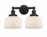 Bell 2 Light Steel Vanity Light 15.5 Inch Wide by Innovations - 616-2W-G7
