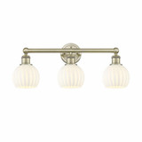 White Venetian 3 Light Vanity Light 24 Inch Wide by Innovations - 616-3W-G1217-6