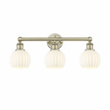 White Venetian 3 Light Vanity Light 24 Inch Wide by Innovations - 616-3W-G1217-6