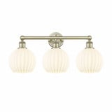 White Venetian 3 Light Modern Vanity Light 26 Inch Wide by Innovations - 616-3W-G1217-8