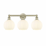 White Venetian 3 Light Modern Vanity Light 26 Inch Wide by Innovations - 616-3W-G1217-8