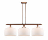 Bell 3 Light Industrial Linear Island Pendant 36 Inch Wide by Innovations - 916-3I-G7-L-L