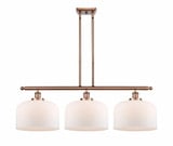 Bell 3 Light Industrial Linear Island Pendant 36 Inch Wide by Innovations - 916-3I-G7-L-L