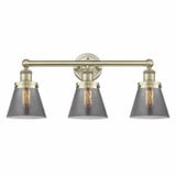 Cone 3 Light Industrial Vanity Light 24.25 Inch Wide by Innovations - 616-3W-CONE