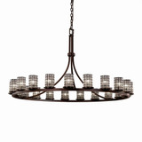 Wire Glass Dakota 21 Light Oversized Chandelier by Justice Design - WGL-8716-10-GRCB