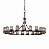 Wire Glass Dakota 21 Light Oversized Chandelier by Justice Design - WGL-8716-10-GRCB