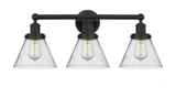 Cone 3 Light Steel Vanity Light 25.75 Inch Wide by Innovations - 616-3W-G4