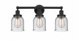 Bell 3 Light Mercury Glass Vanity Light 24.5 Inch Wide by Innovations - 616-3W-G54