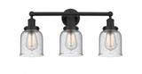 Bell 3 Light Mercury Glass Vanity Light 24.5 Inch Wide by Innovations - 616-3W-G54