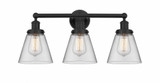 Cone 3 Light Steel Vanity Light 24.5 Inch Wide by Innovations - 616-3W-G6