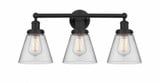 Cone 3 Light Steel Vanity Light 24.5 Inch Wide by Innovations - 616-3W-G6