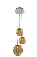 Meteor 3 Light Small Pendant by Kalco - 309540