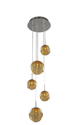 Meteor 5 Light Medium Pendant by Kalco - 309541