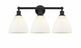 Bristol Glass 3 Matte White Light Vanity Light by Innovations - 616-3W-GBD-75