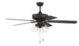 Outdoor Pro Plus 5 Blade Ceiling Fan with Light 52 Inches W by Craftmade - OP104-5