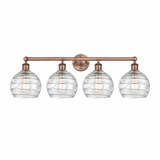 Athens Deco Swirl 4 Light Bath Vanity 12.13 X 35 Inch Wide by Innovations - 616-4W-G1213-8