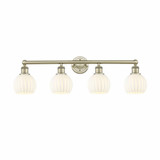 White Venetian 4 Light Vanity Light 33 Inch Wide by Innovations - 616-4W-G1217-6