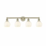 White Venetian 4 Light Vanity Light 33 Inch Wide by Innovations - 616-4W-G1217-6