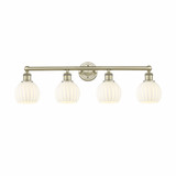 White Venetian 4 Light Vanity Light 33 Inch Wide by Innovations - 616-4W-G1217-6