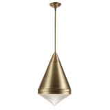 Hargreaves 1 Light Medium Cone Pendant by Maxim - 10396PR