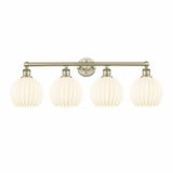 White Venetian 4 Light Vanity Light 35 Inch Wide by Innovations - 616-4W-G1217-8