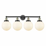 Beacon 4 Light Globe Modern Vanity Light 33.5 Inch Wide by Innovations - 616-4W-G20-8