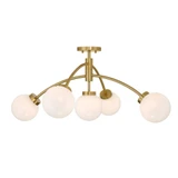 Redfield 3.5W 5LED Convertible Semi Flush Mount 36 Inch Wide by Savoy House - 6-6199-5