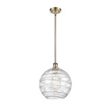 Athens Deco Swirl 1 Light Industrial Medium Pendant by Innovations - 516-1S-G1213-12