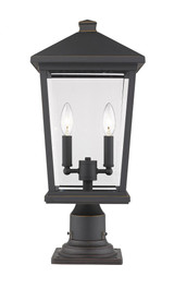 Beacon 2 Light Small Outdoor Post Mount by Z-Lite - 568PH