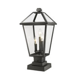 Talbot 3 Light Small Outdoor Square Pier Mount by Z-Lite - 579PHBS-SQPM