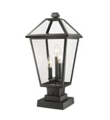 Talbot 3 Light Small Outdoor Square Pier Mount by Z-Lite - 579PHBS-SQPM