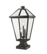 Talbot 3 Light Medium Outdoor Square Pier Mount by Z-Lite - 579PHXLS-SQPM