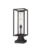 Dunbroch 1 Light Small Outdoor Square Pier Mount 22.75 Inch Tall by Z-Lite - 584PHMS-SQPM