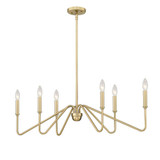 Kennedy 6 Light Oversized Linear Pendant by Golden - 3690-LP