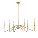 Kennedy 6 Light Oversized Linear Pendant by Golden - 3690-LP