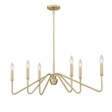 Kennedy 6 Light Oversized Linear Pendant by Golden - 3690-LP