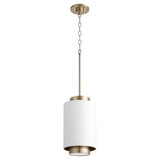1 Light Small Cylinder Pendant 14 Inch Tall by Quorum - 8008