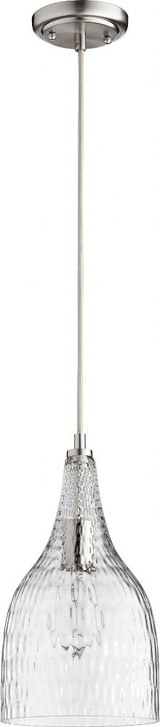 1 Light Transitional Small Pendant 13.5 Inch Tall by Quorum - 8042