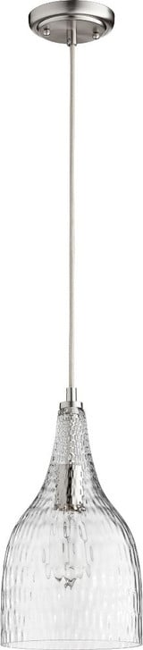 1 Light Transitional Small Pendant 13.5 Inch Tall by Quorum - 8042