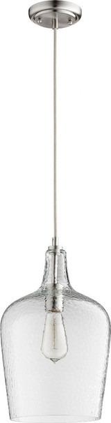 1 Light Transitional Small Pendant 11.5 Inch Tall by Quorum - 8043