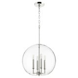4 Light Large Globe Pendant 18.25 Inch Tall by Quorum - 873-4