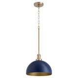 1 Light Medium Dome Pendant 10 Inch Tall by Quorum - 876