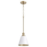1 Light Small Cone Pendant 9.75 Inch Tall by Quorum - 877